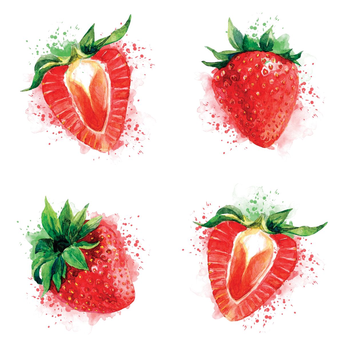Strawberry Slices Splatter
