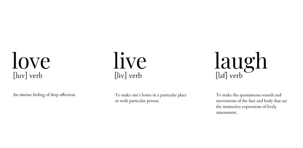 Laugh Live Love Typography