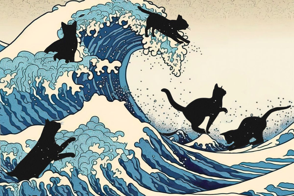 Cats On The Great Wave