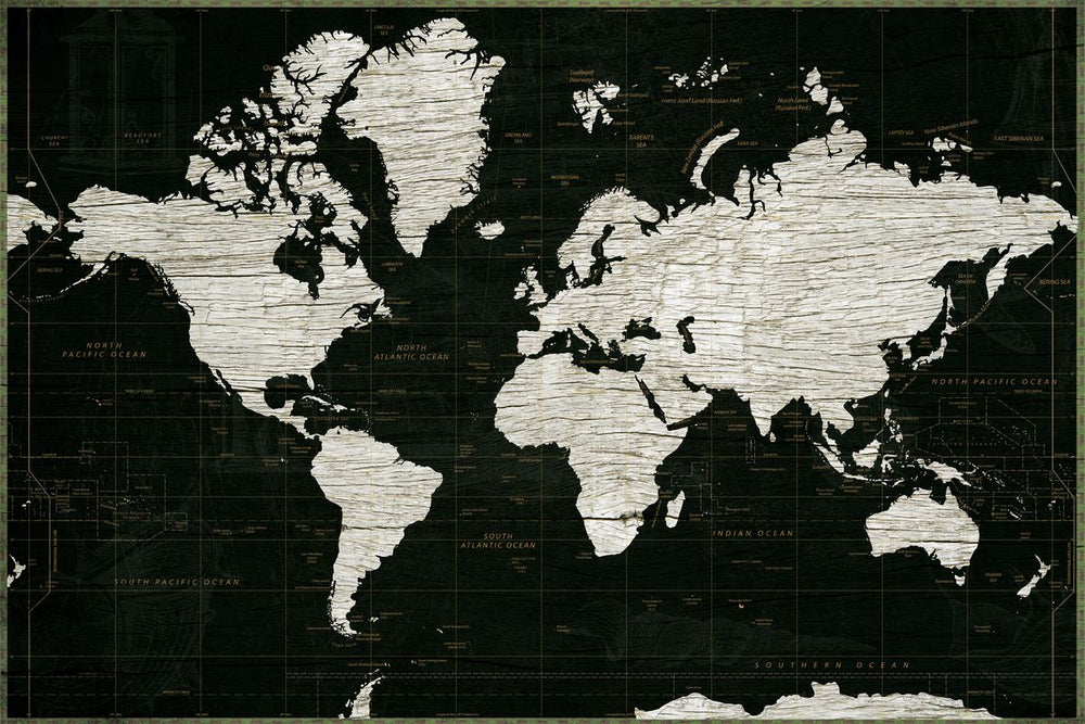 Aged World Map XLII