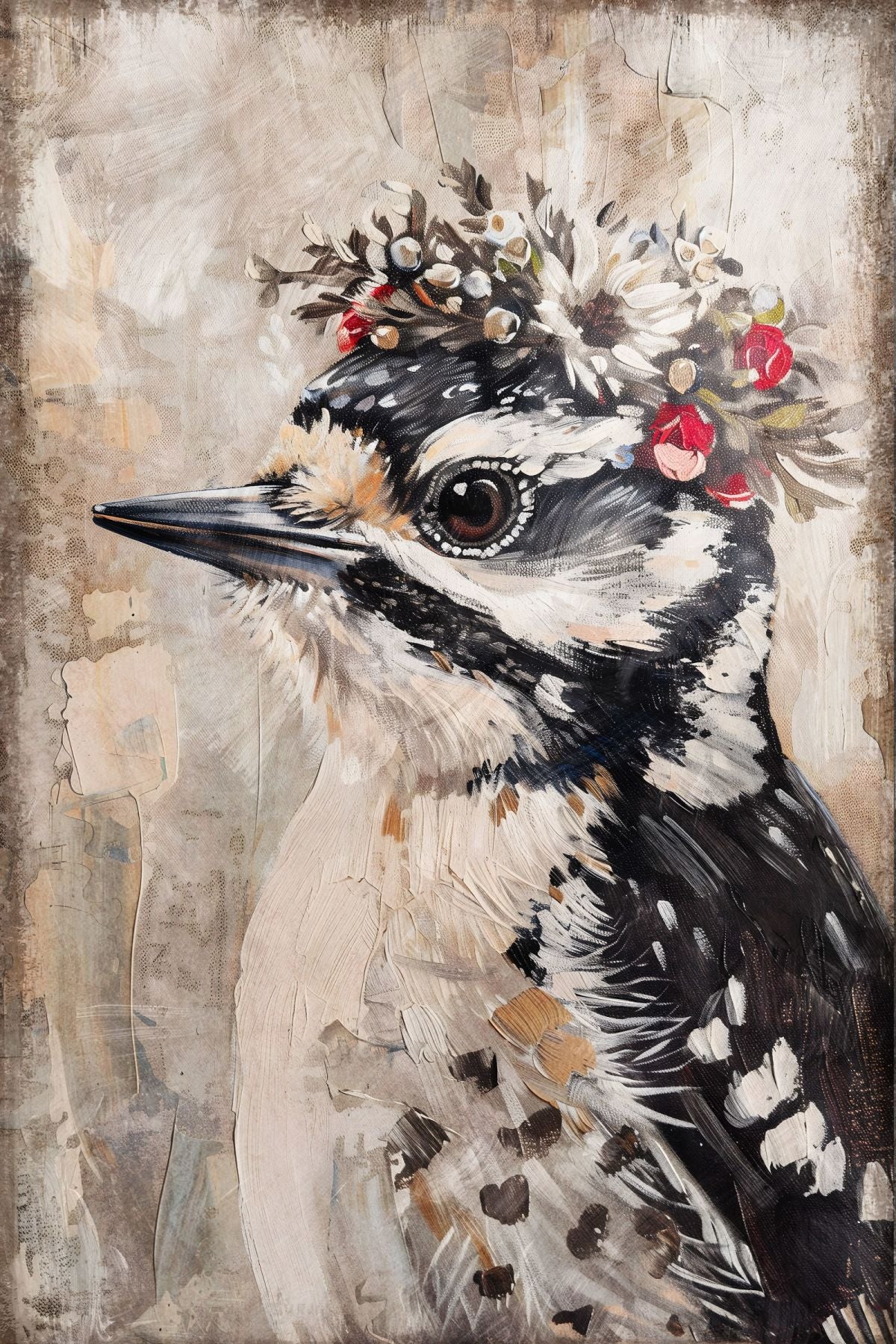 Chic Downy Woodpecker