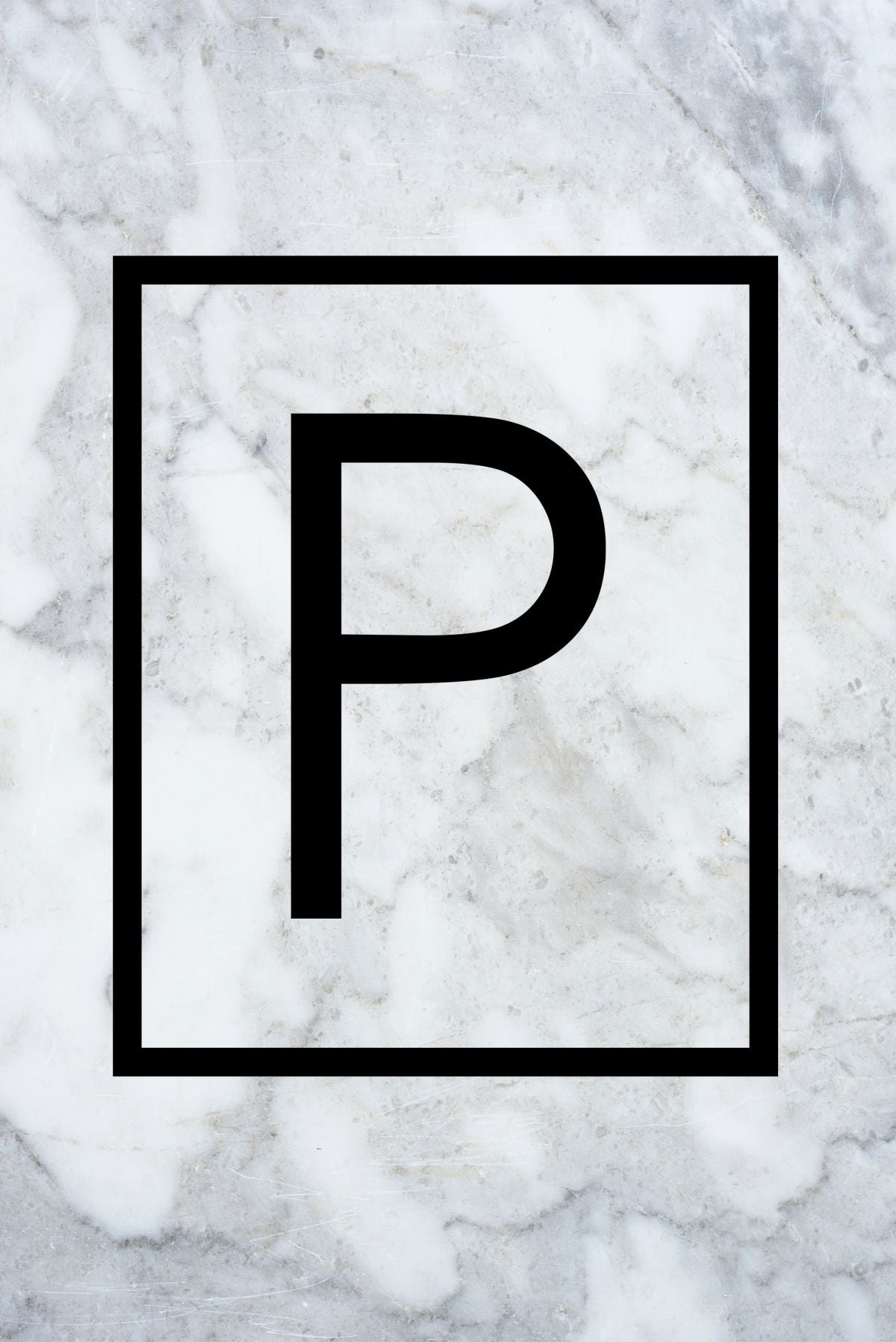 Marble Letter P