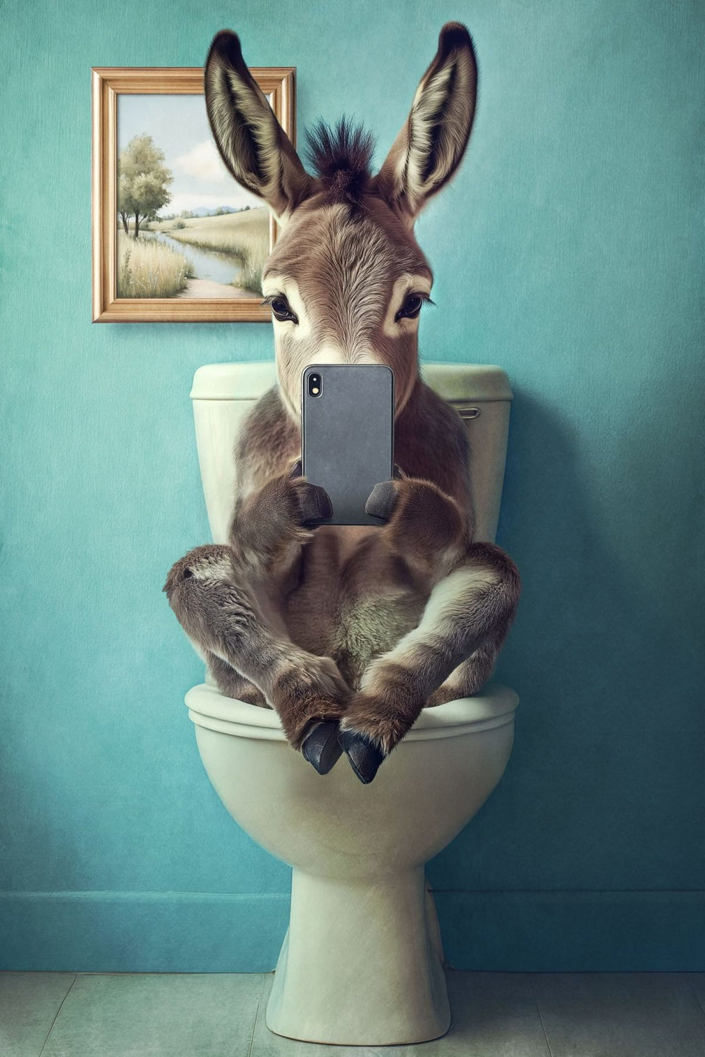 Donkey On A Toilet
