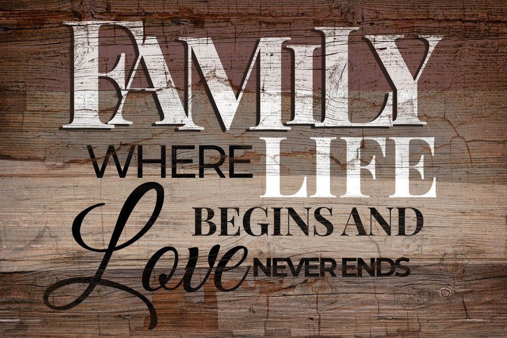Family Life Quote Typography