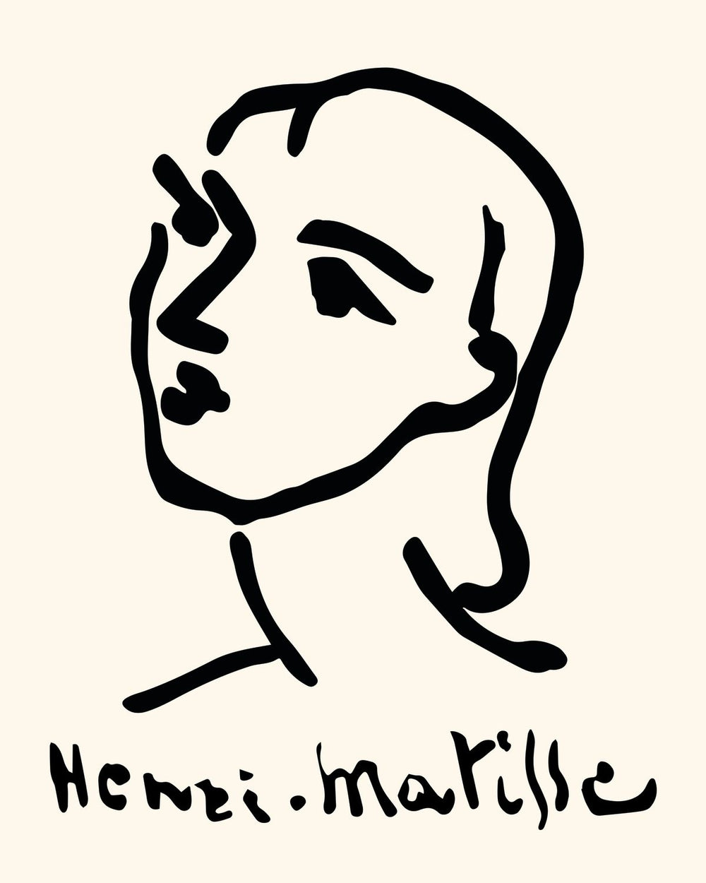Female Portrait Matisse Inspired Exhibition Poster
