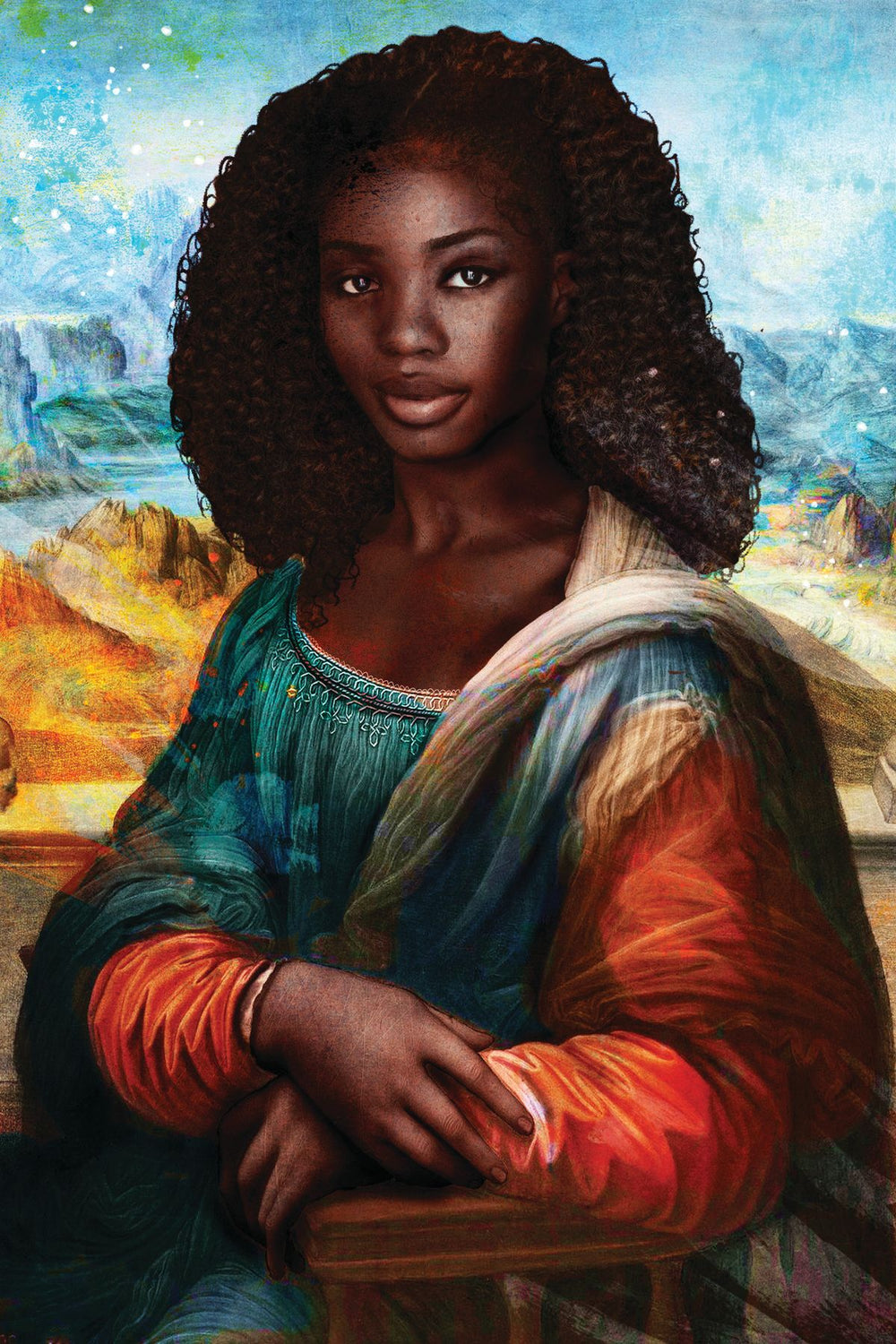 Afro Mona Lisa Inspired African American