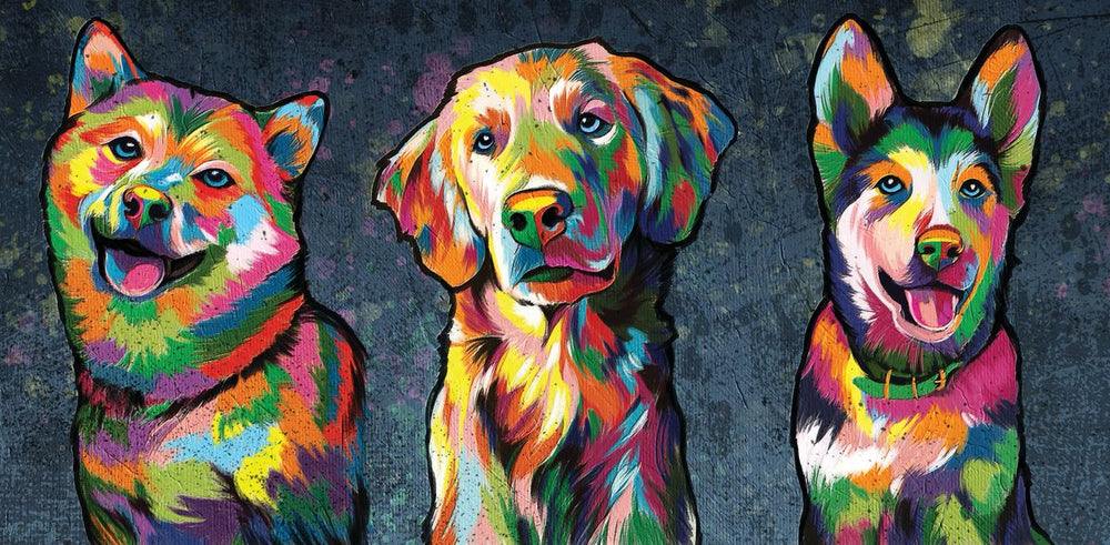 Faithful Dogs Abstract Color