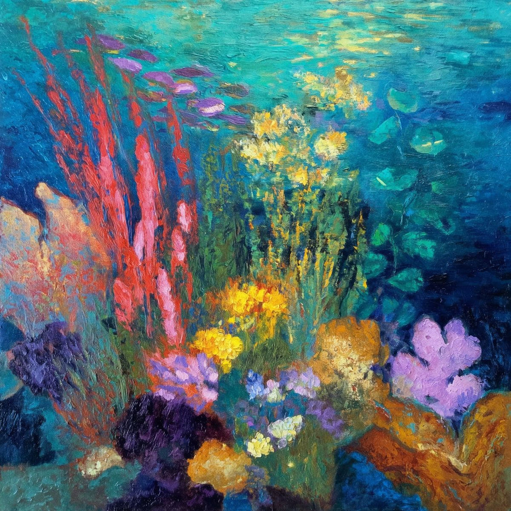 Colorful Underwater Reef Garden Abstract