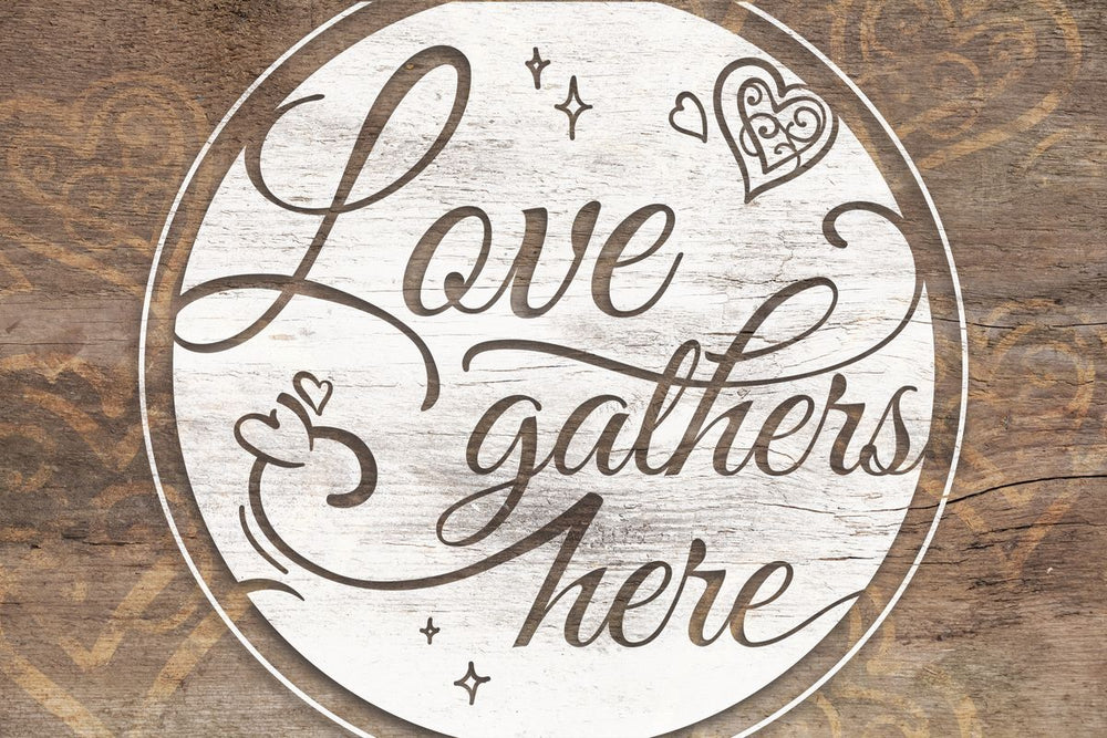 Love Gathers Here Typography