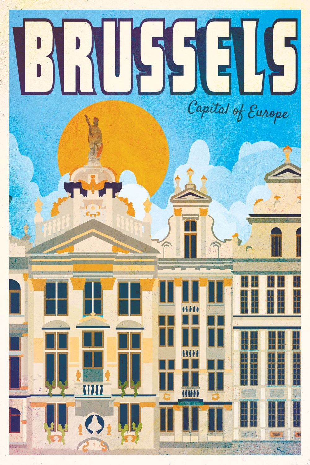 Brussels Tourism Vintage Poster