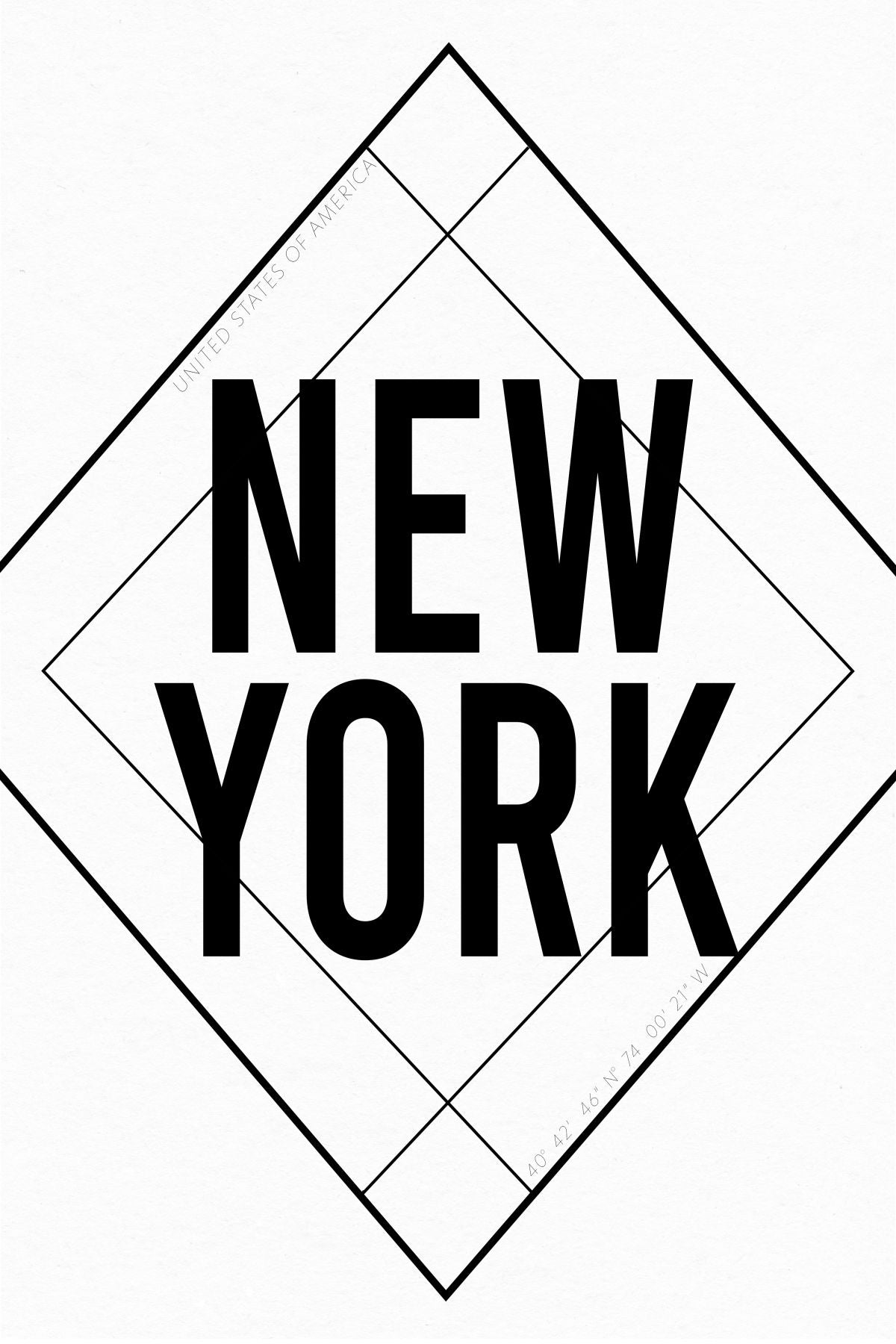 Geometric NYC Typography