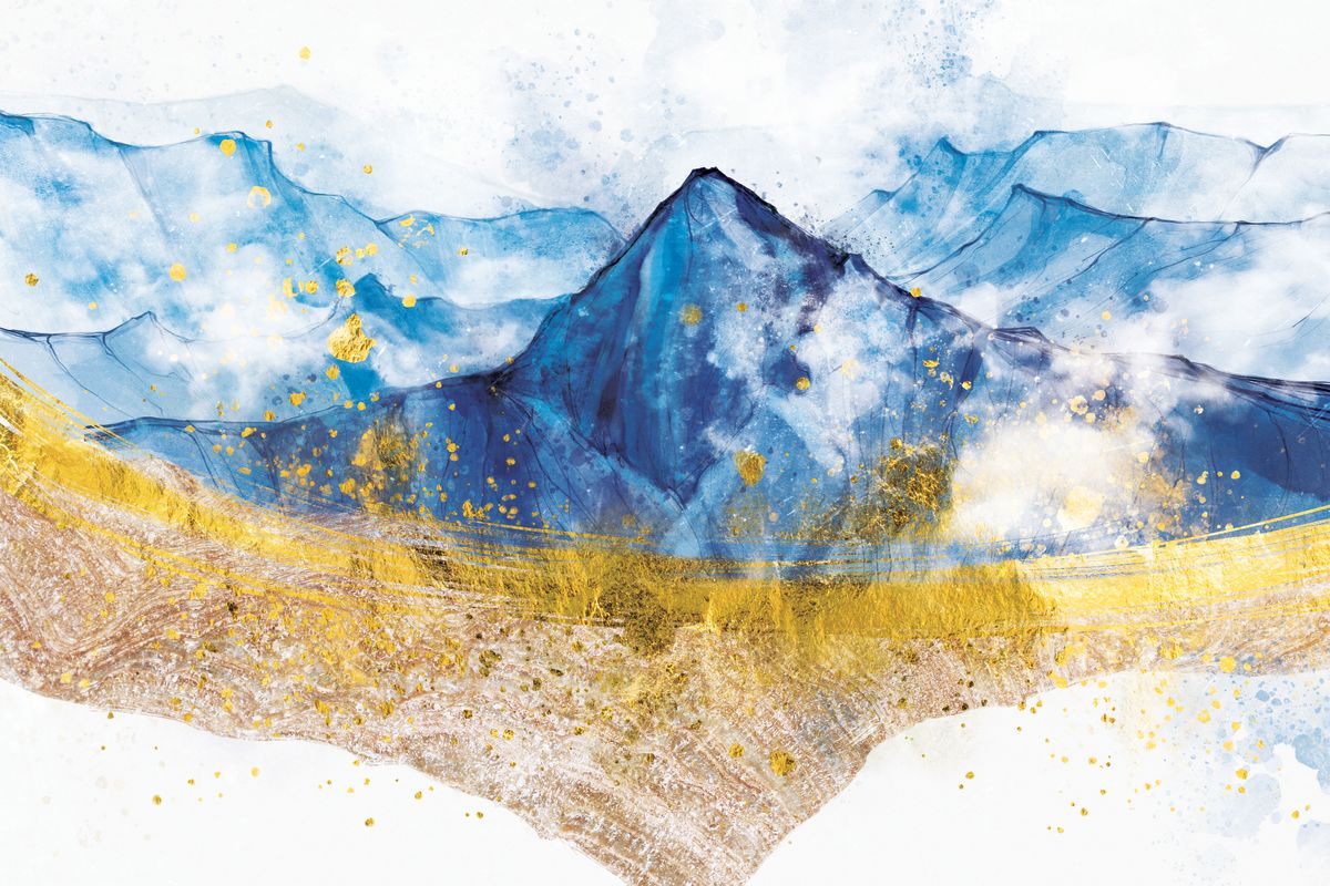 Golden Abstract Mountain