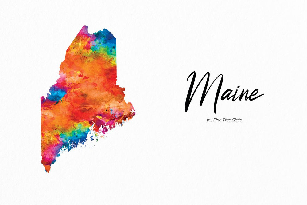 Pine Tree State Maine Map