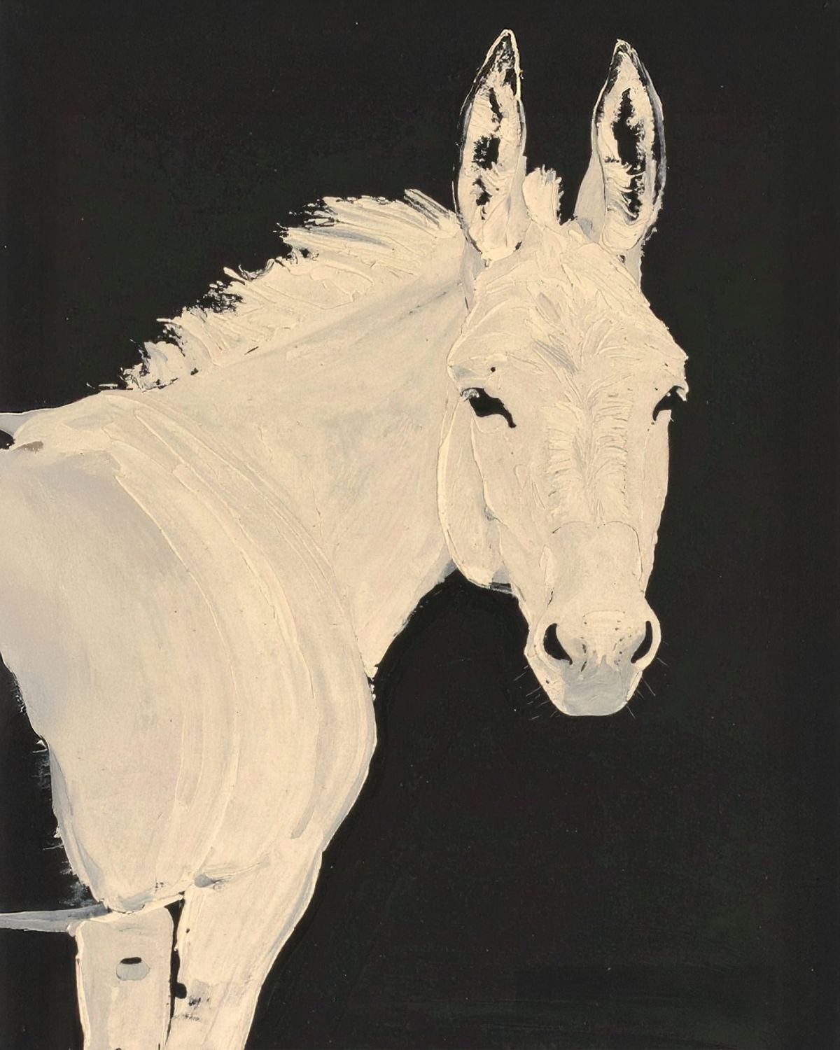 Beige Donkey Portrait