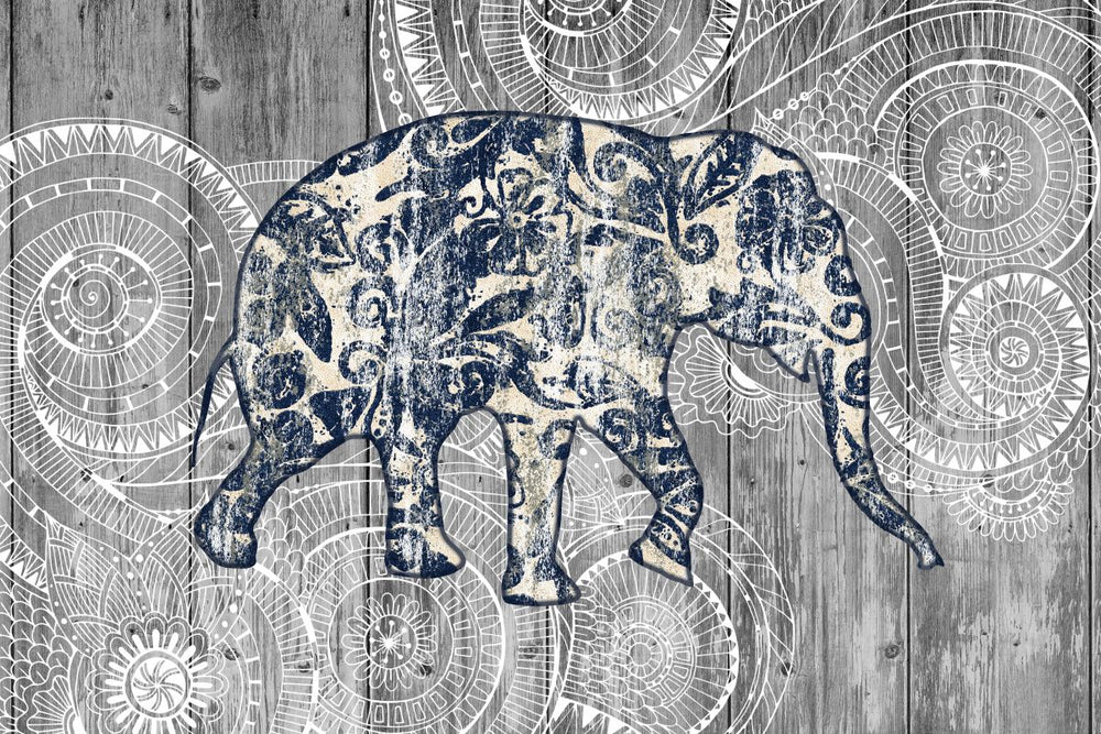 Boho Floral Elephant