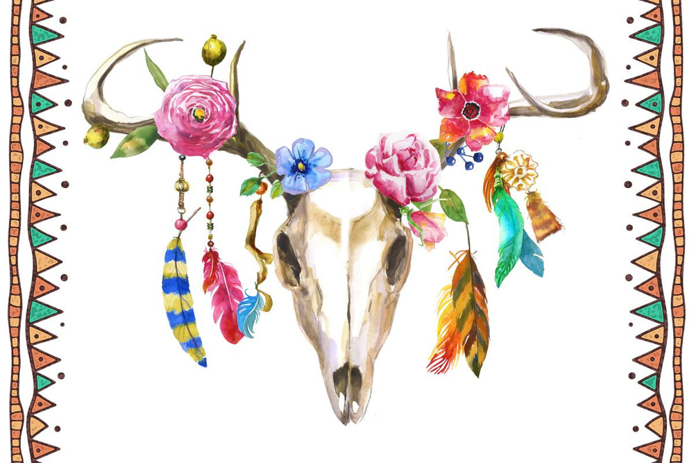 Deer Floral Skull