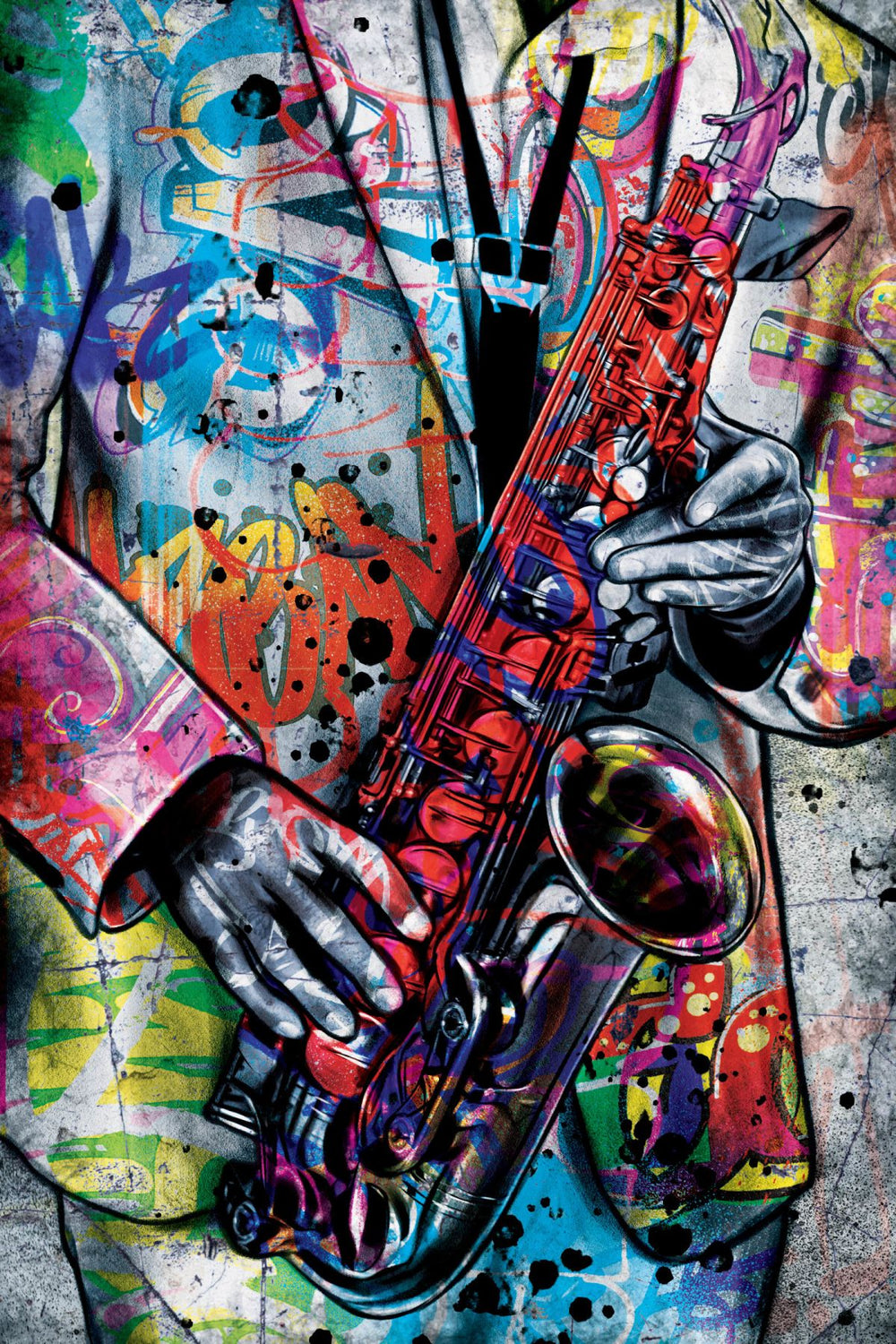 Saxophone Player Graffiti I