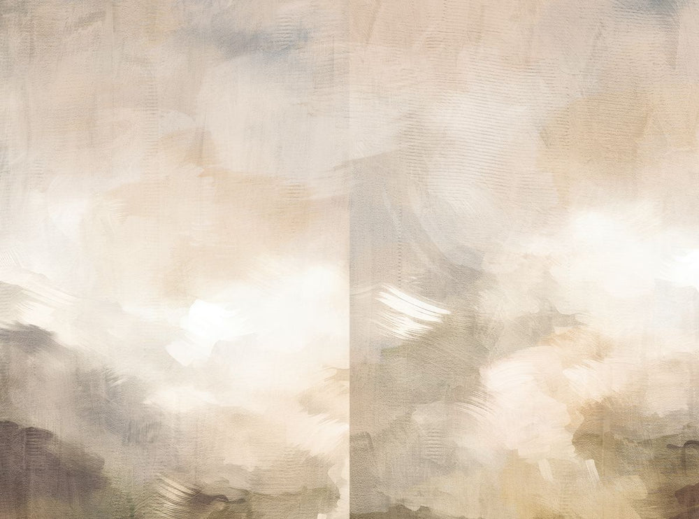 Soft Smudges Abstract Diptych
