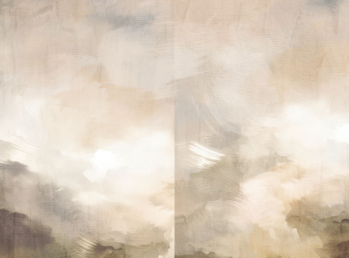 Soft Smudges Abstract Diptych