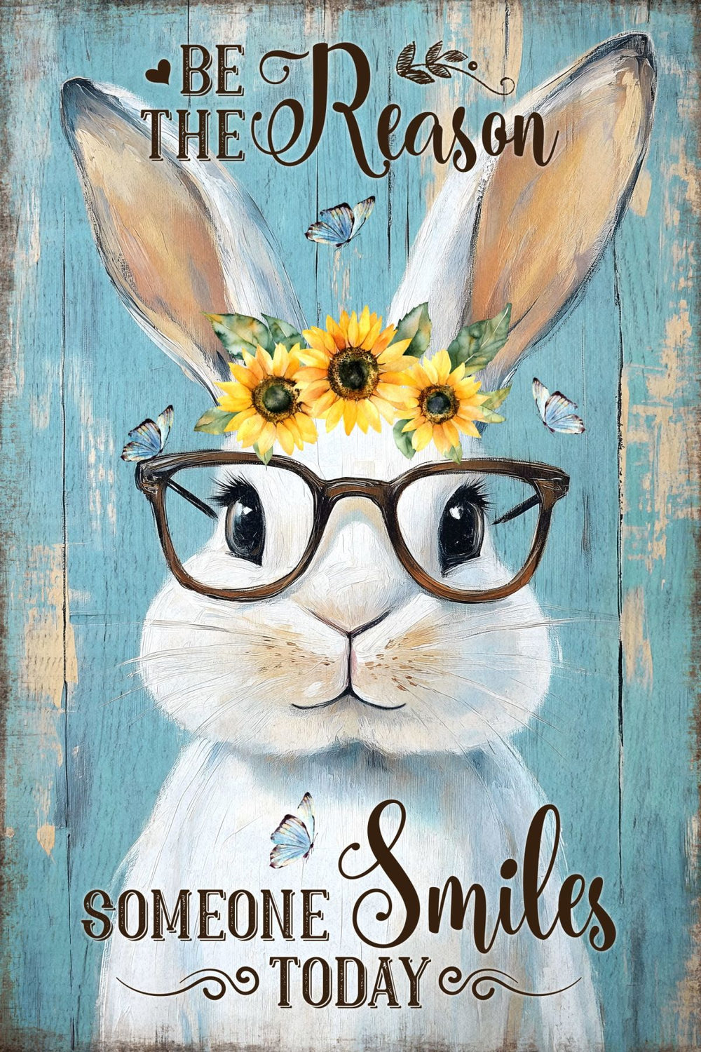 Be The Reason Someone Smiles With Rabbit Wall Art