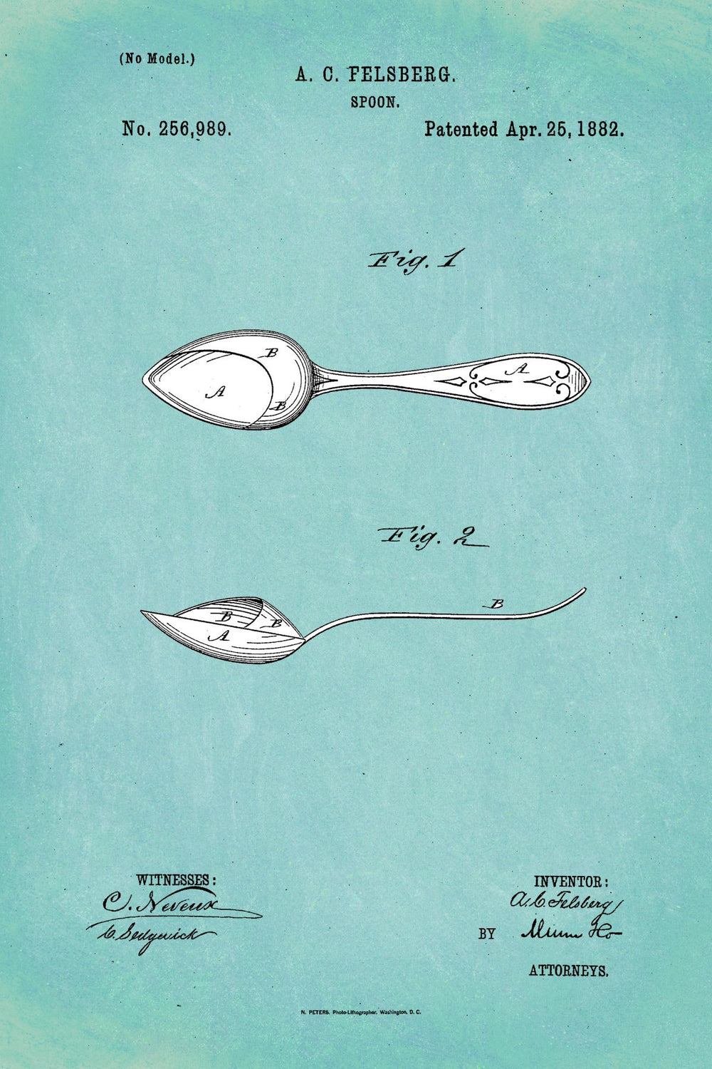 Spoon Vintage Turquoise Patent