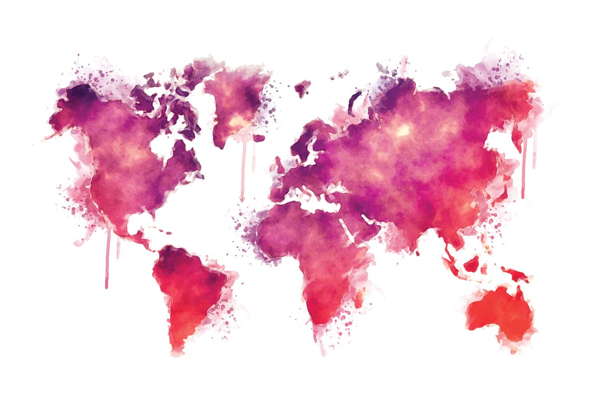 Fiery World Map Splash – Pineapple Licensing