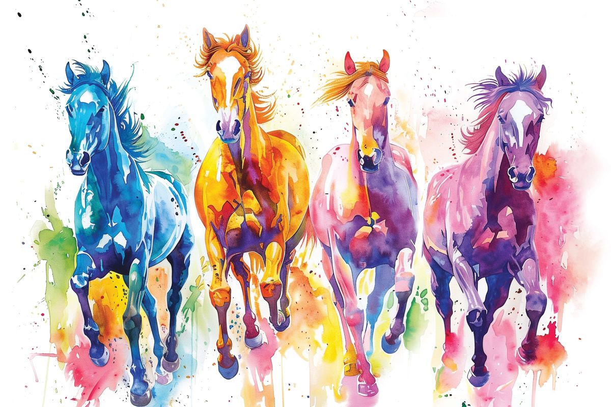 Horses Color Splash