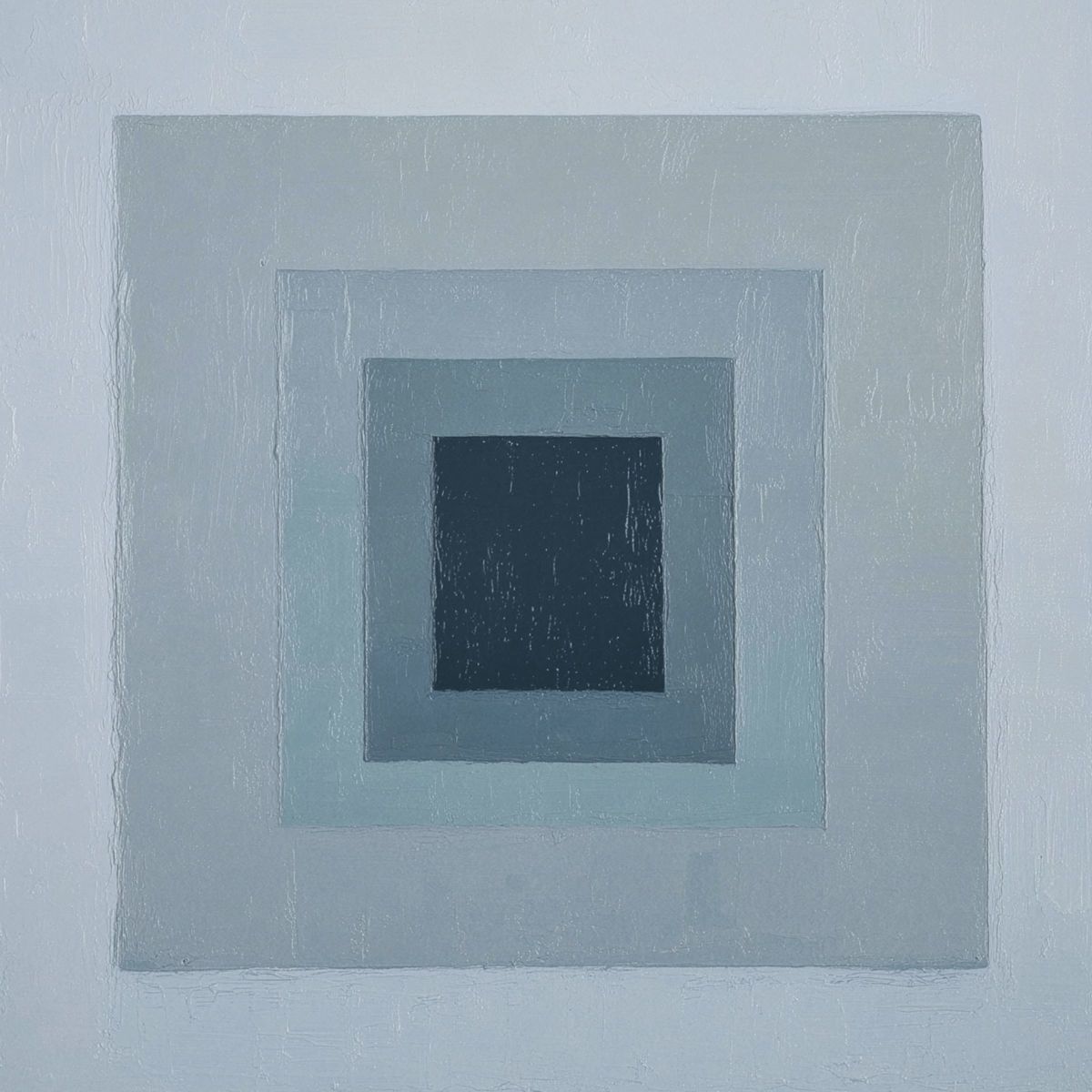 Teal and Navy Geometric Square Art Print