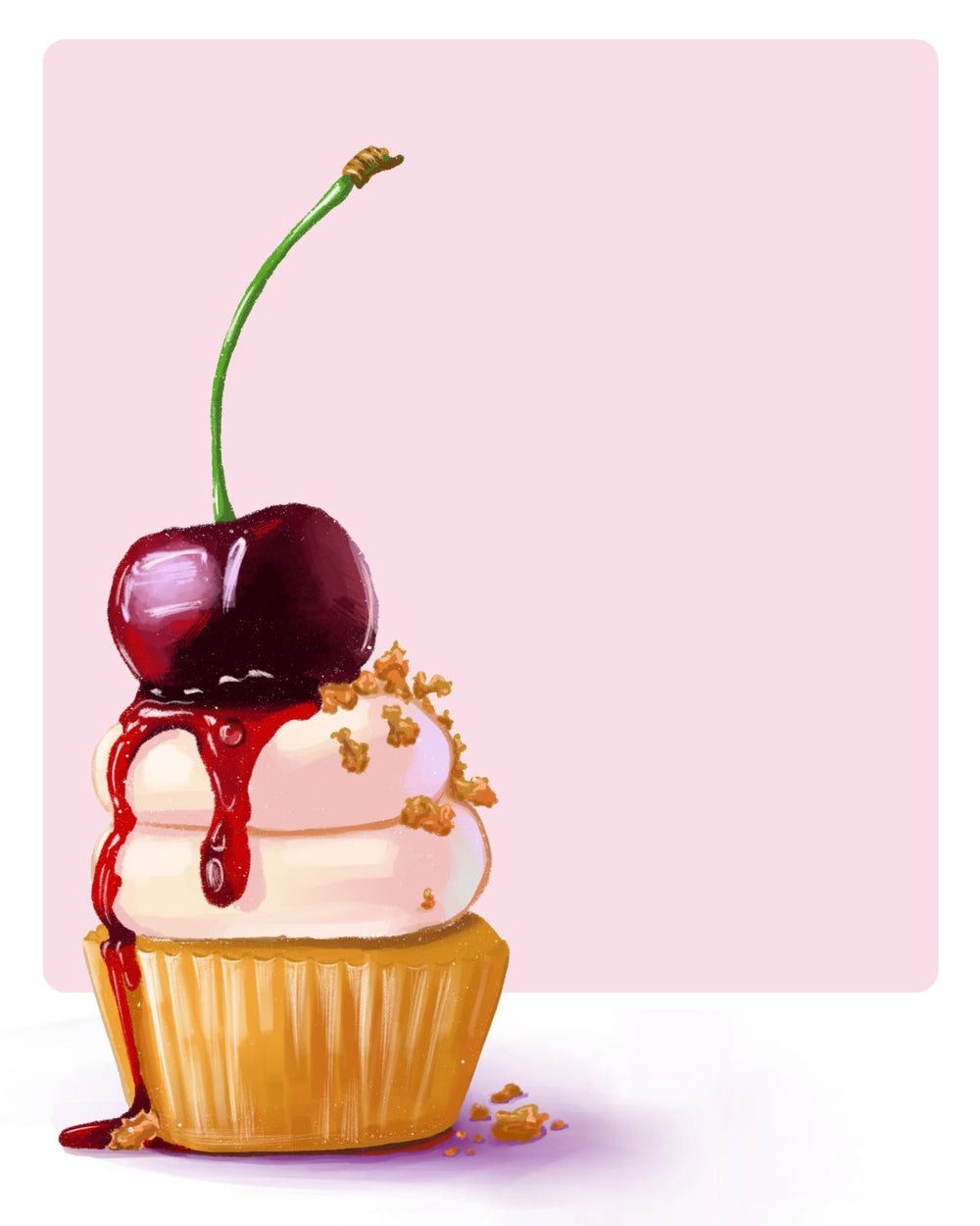 Sweet Cherry Cupcake