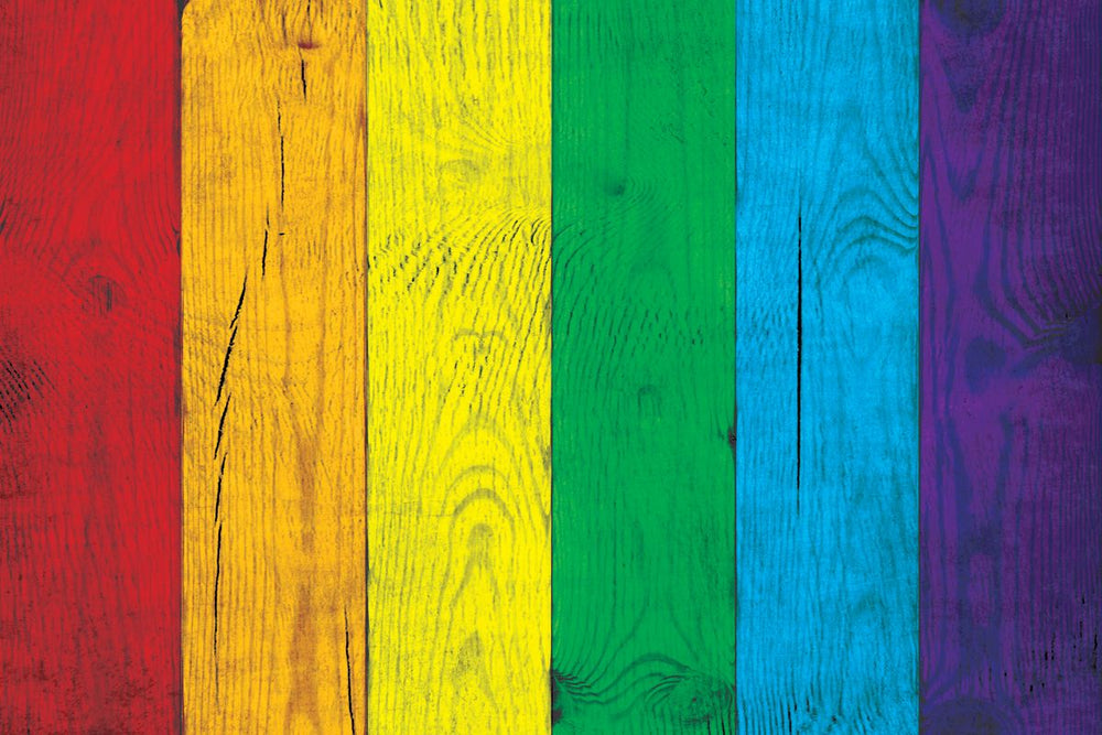 Pride Colors On Wood