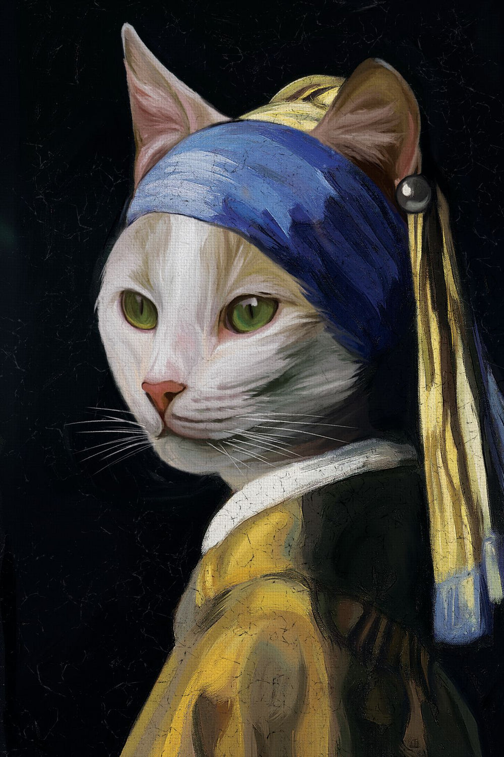 Girl With A Pearl Earring Inspired Cat