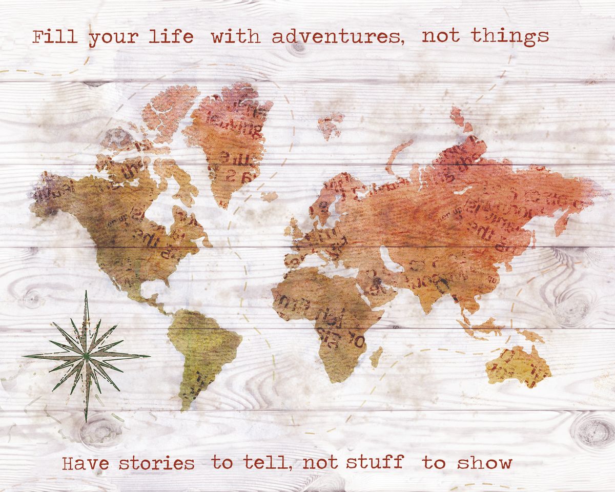 Fill Your Life With Adventures World Map