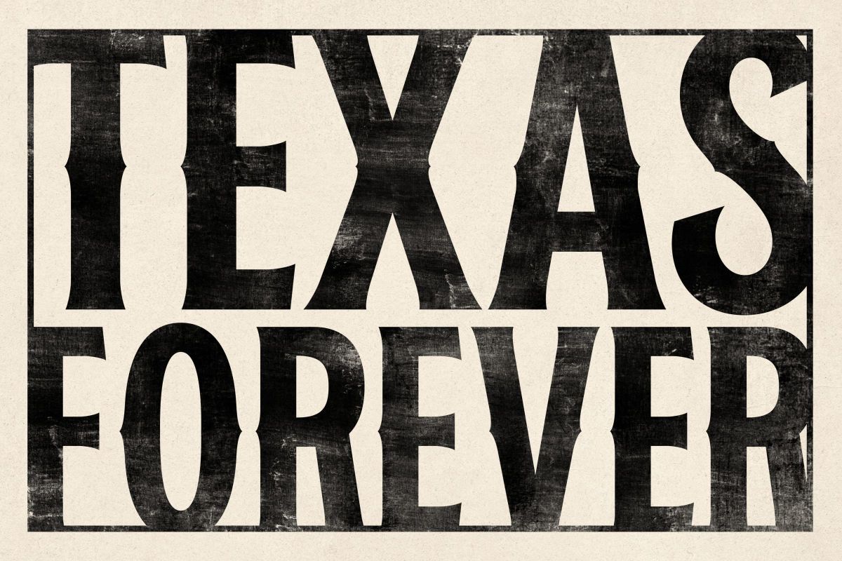Black Texas Forever Sign