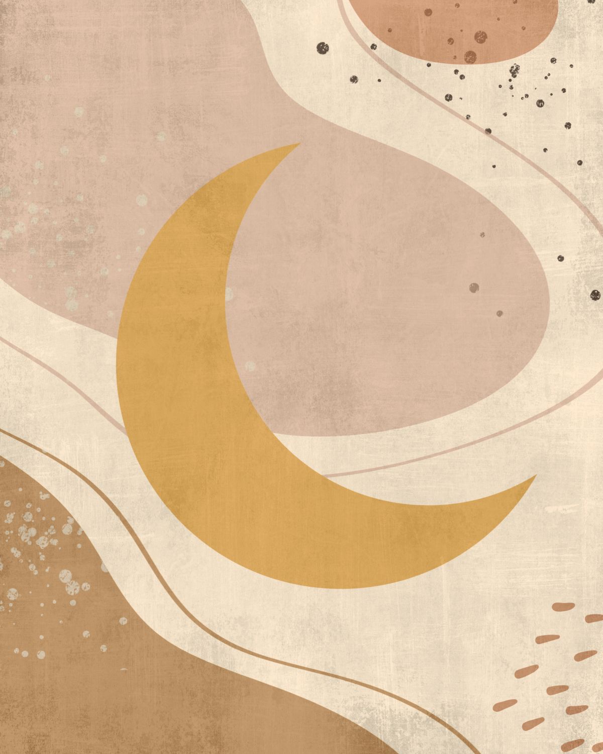 Boho Crescent Moon I