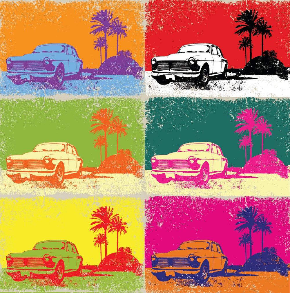 Retro Beach Vintage Cars