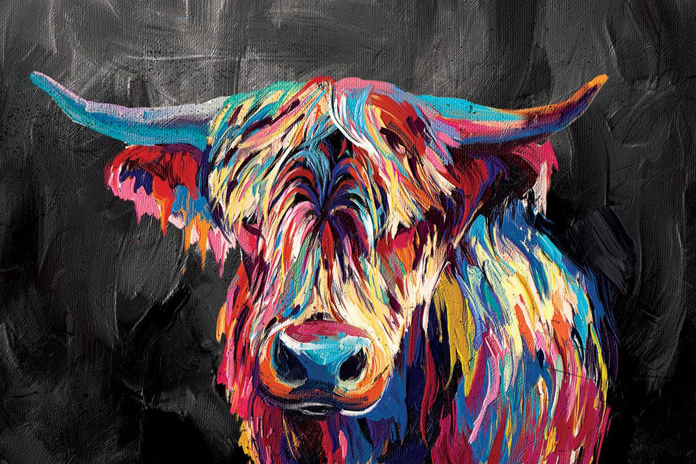 Colorful Highland Cow