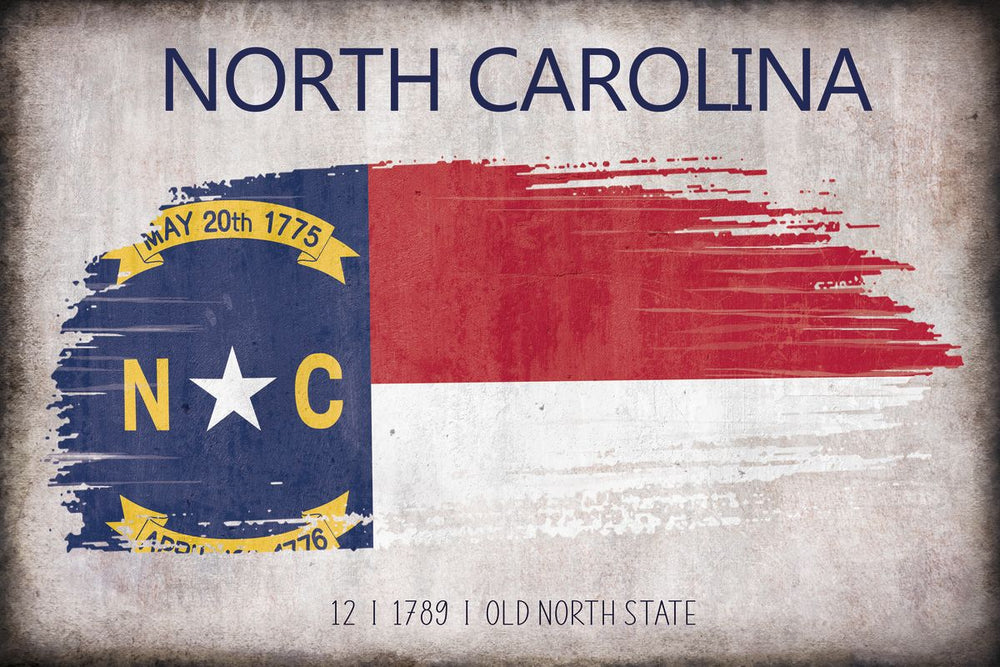 North Carolina Flag Grunge