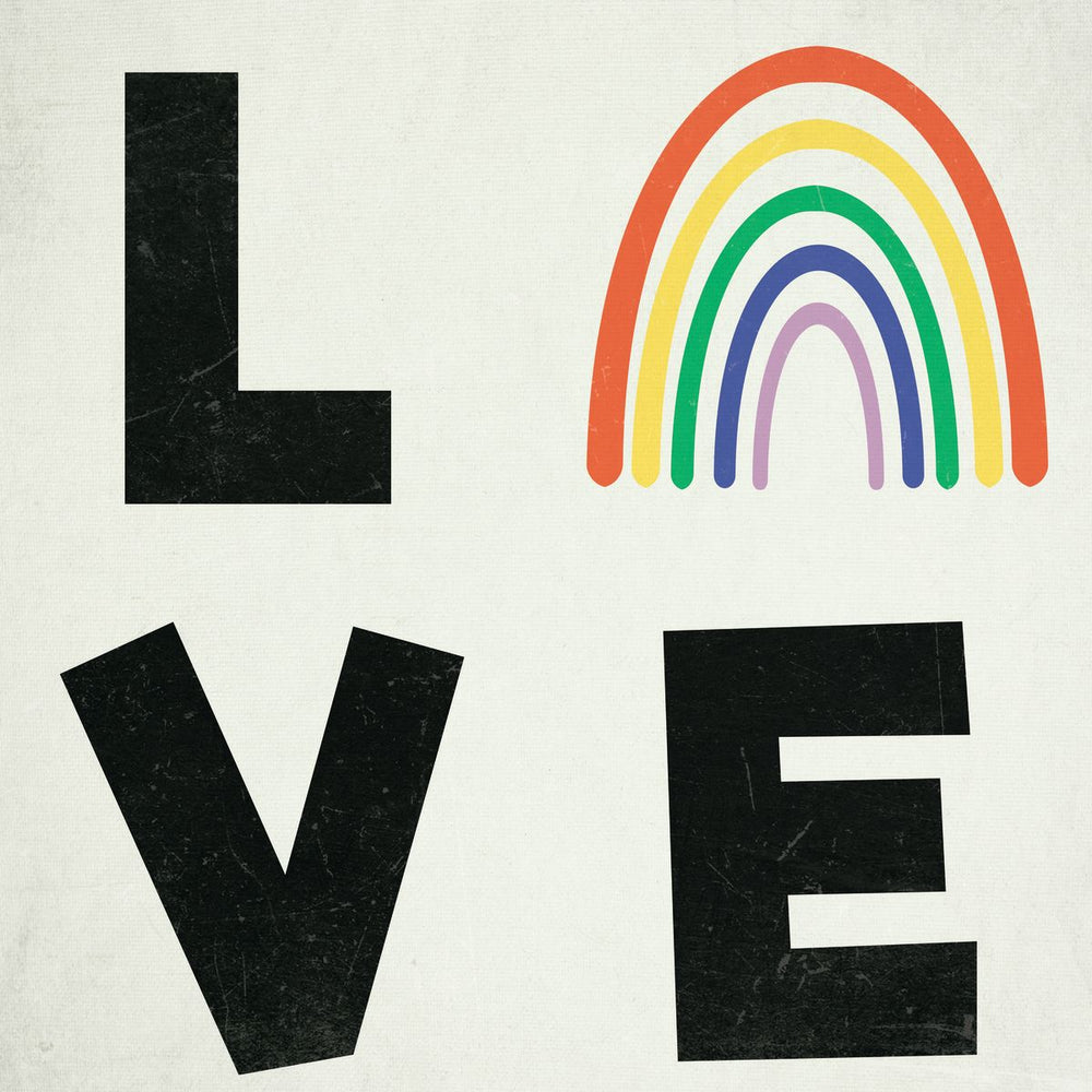 Love Rainbow Typography