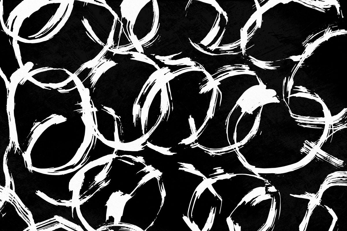 Abstract Circles On Black