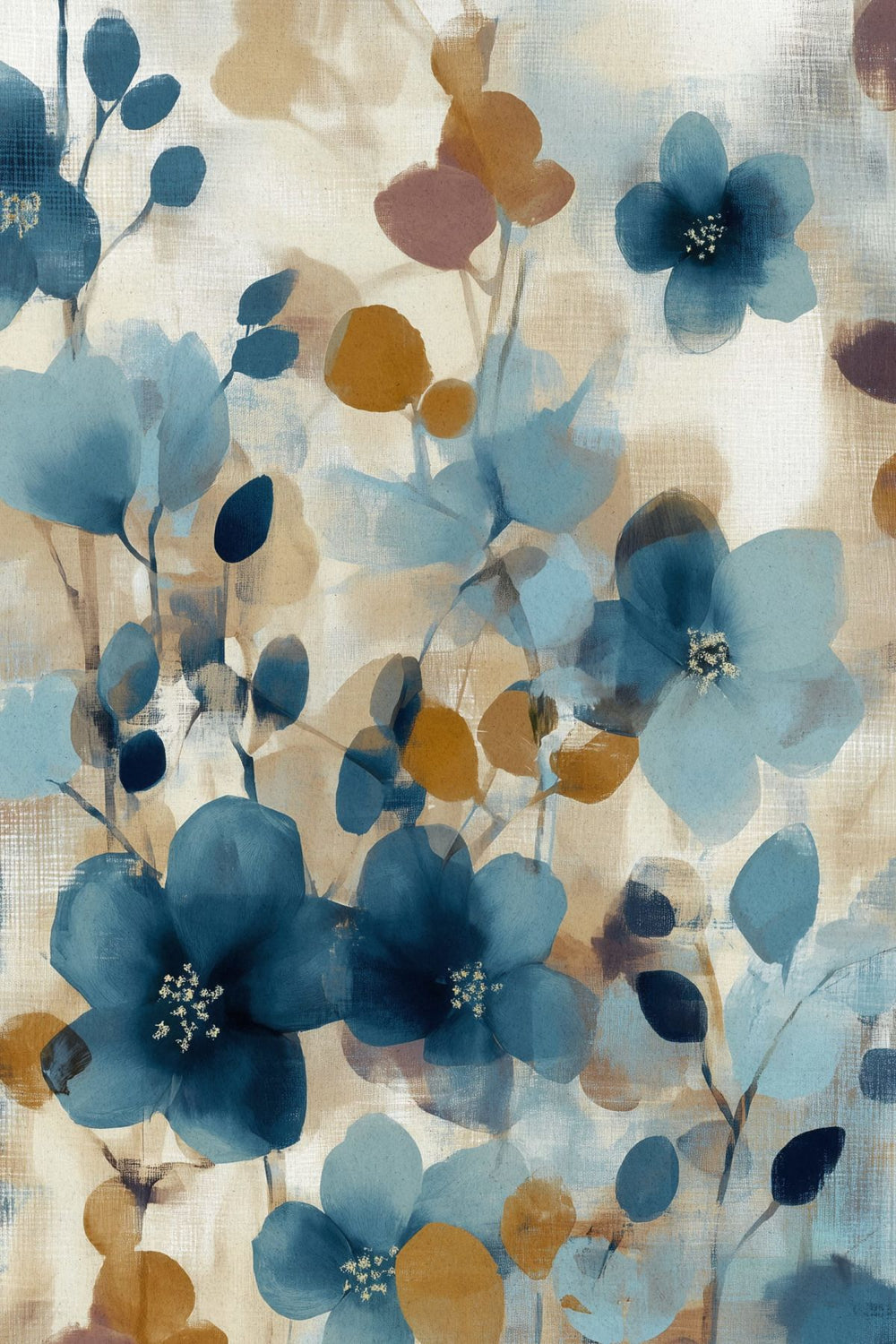 Delicate Blue Florals I
