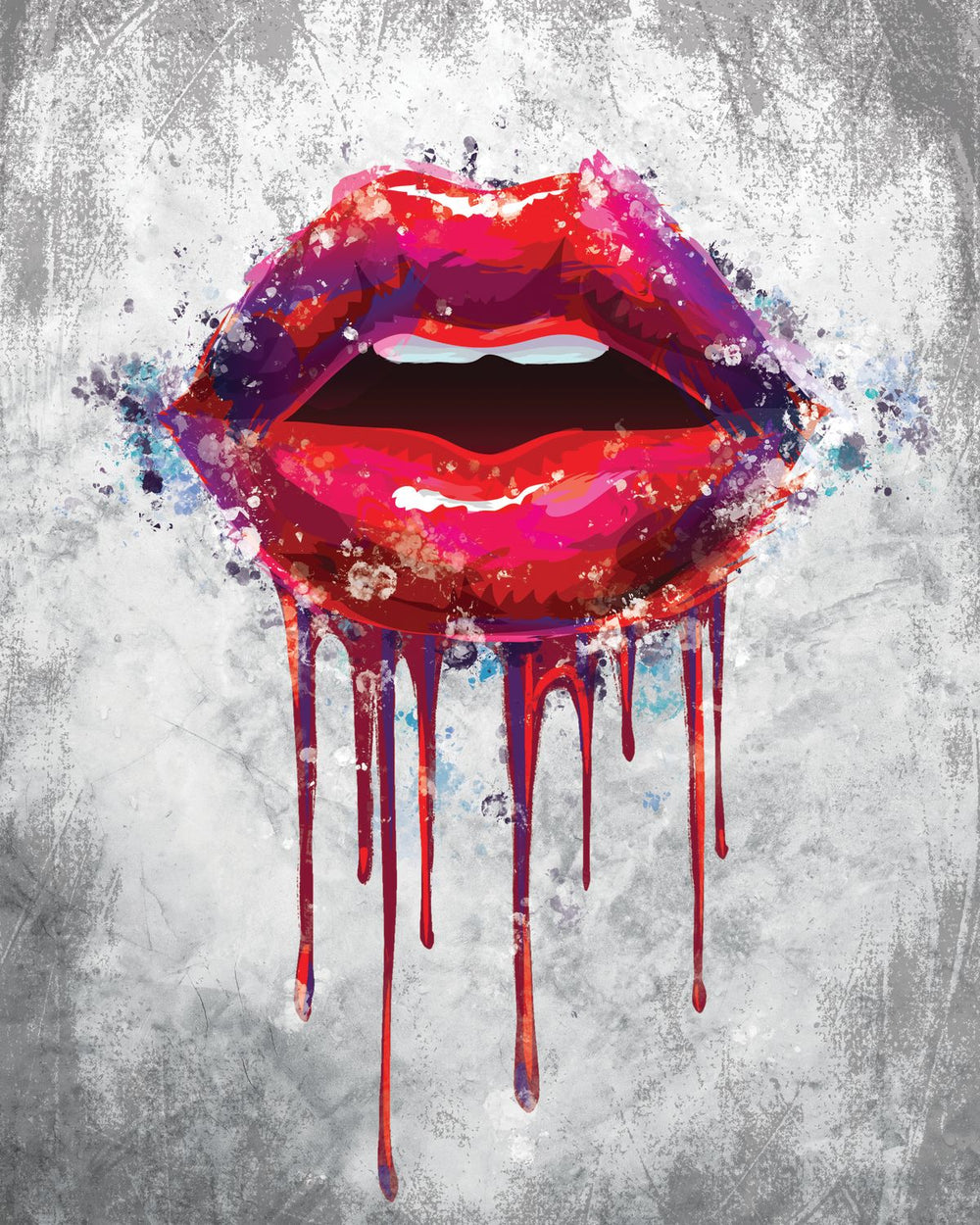 Lips Paint Drip