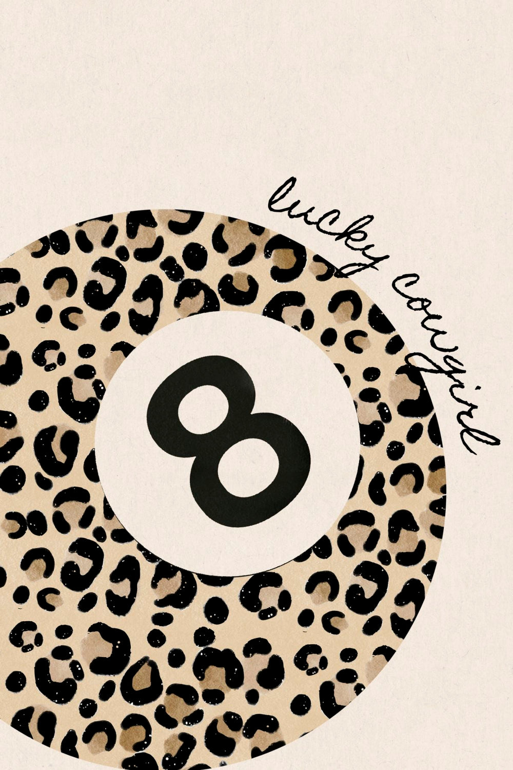 Eight Ball In Leopard Print