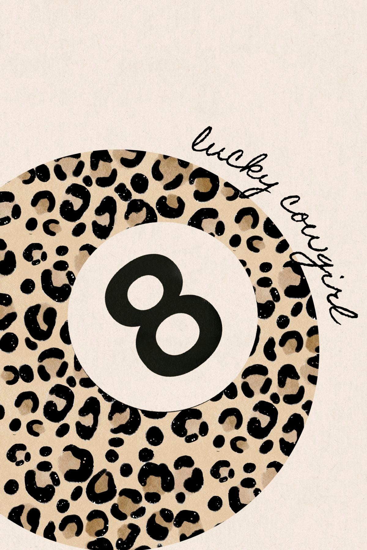 Eight Ball In Leopard Print