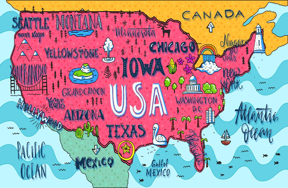 Exciting USA Map