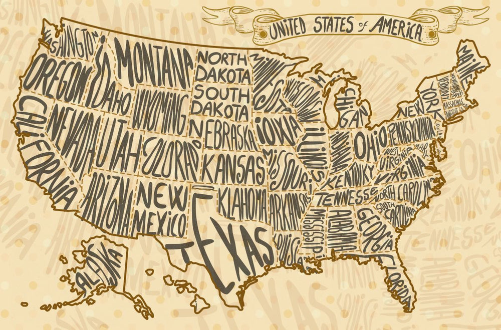 Text USA Map