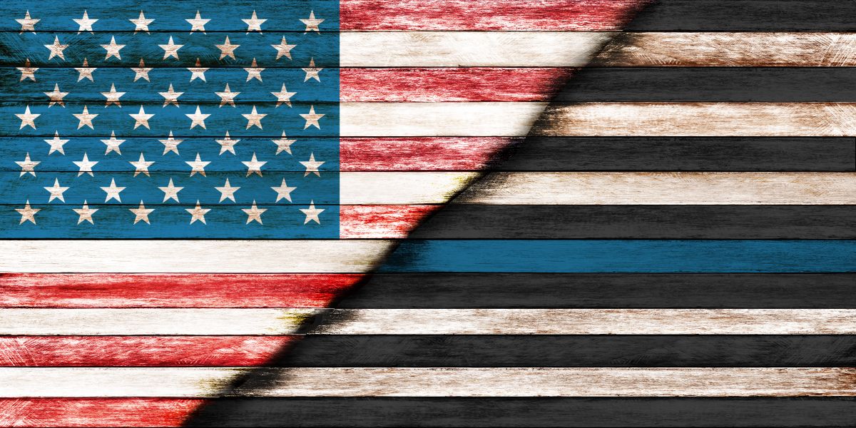 Rustic USA Police Flag