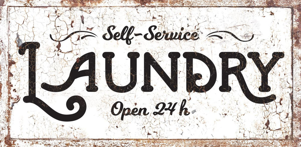 Self Service Laundry Sign