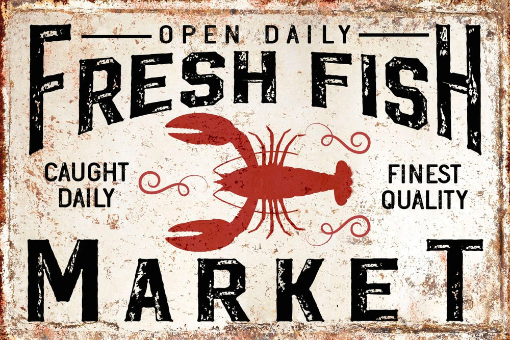 Fresh Fish Market Sign