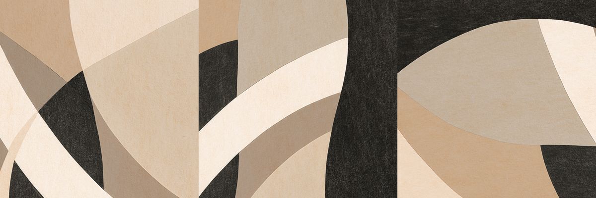 Beige Intersections Triptych