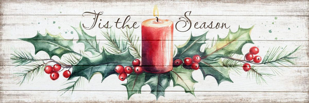 Tis The Season With Christmas Candle